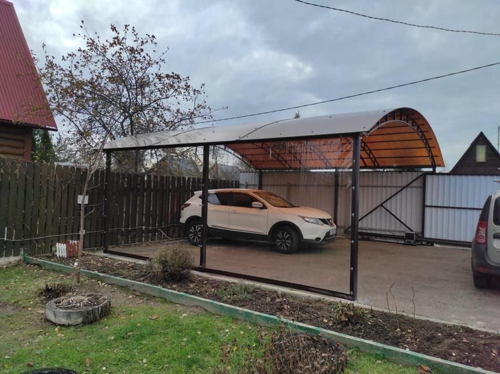 Прозрачные шторы ПВХ для навеса под автомобиль в посёлке Черемисиново
